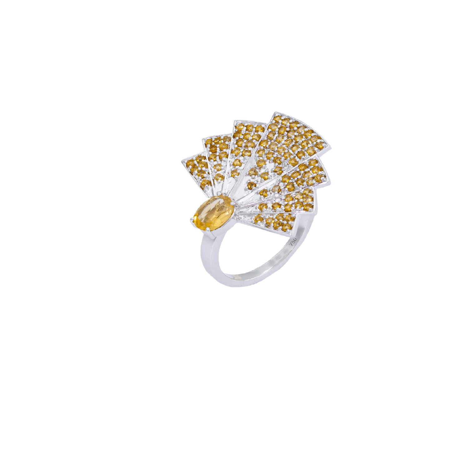 Sevilla Citrine Fan Ring