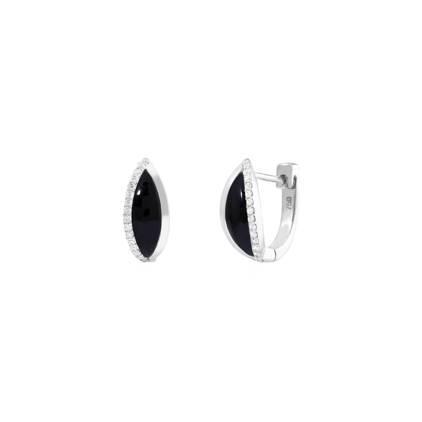 Black Onyx Mini Hoops