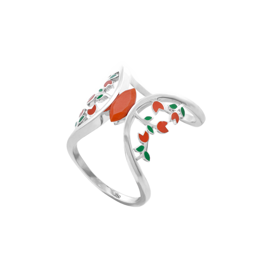 Daria Tulip Coral Ring